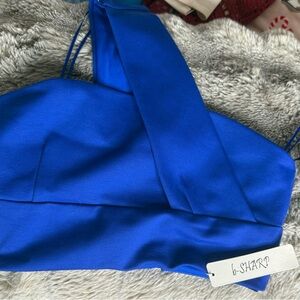 Vibrant Blue Cross-Strap Top